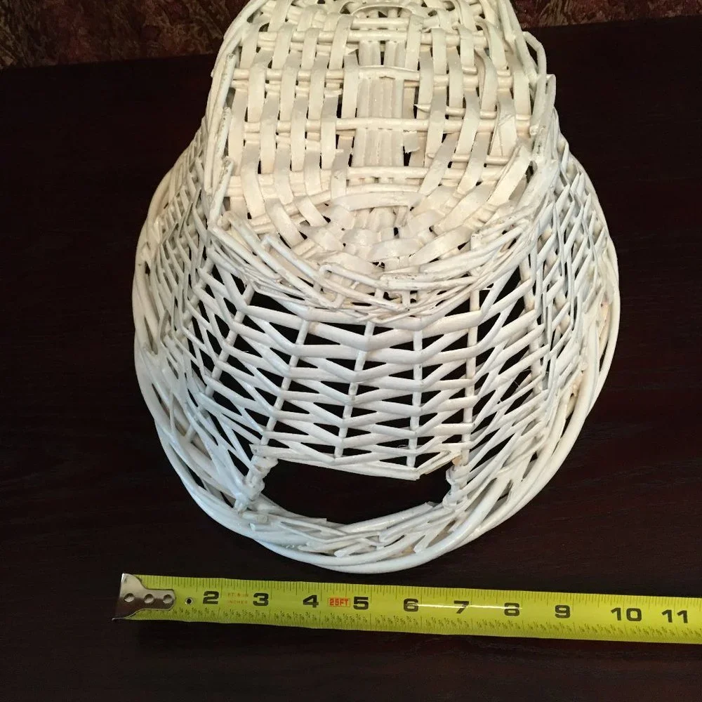 Vintage White Wicker Basket